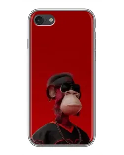 Чехол для iPhone 7 с картинкой «Bored Ape в красном»