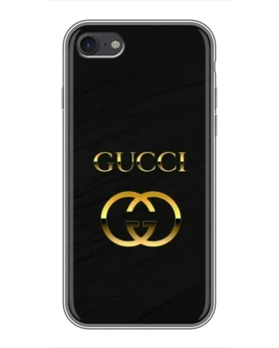 Чехол для iPhone 7 с картинкой «Золотой логотип Gucci»