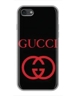 Чохол для iPhone 7 з картинкою «Gucci — червоний логотип»
