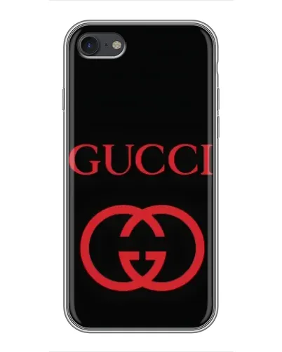 Чехол для iPhone 7 с картинкой «Gucci — красный логотип»
