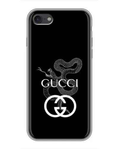 Чехол для iPhone 7 с картинкой «Gucci — серебряная змея»