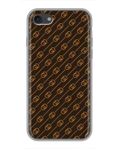 Чехол для iPhone 7 с картинкой «Gucci — золотые диагонали»