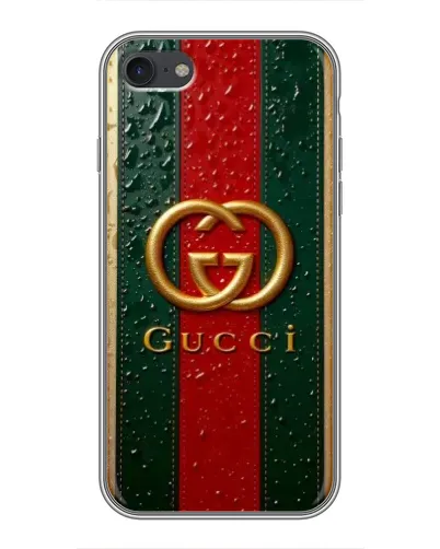 Чехол для iPhone 7 с картинкой «Gucci — фирменная полоса и золото» Чехол для iPhone 7 с картинкой «Gucci — фирменная полоса и золото»