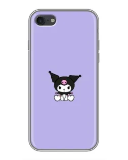 Чехол для iPhone 7 с картинкой «Kuromi — фиолетовый минимализм»