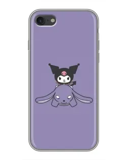 Чехол для iPhone 7 с картинкой «Kuromi на лиловом фоне»