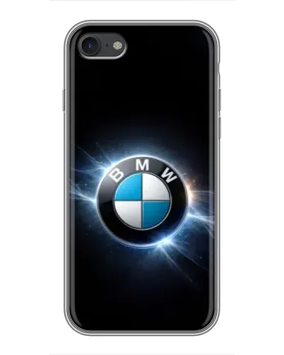 Чехол для iPhone 7 с картинкой «BMW — неоновое сияние»