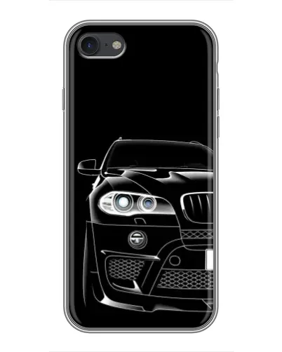 Чехол для iPhone 7 с картинкой «Темный силуэт BMW»
