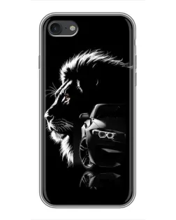 Чехол для iPhone 7 с картинкой «BMW и лев»