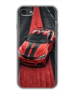 Чехол для iPhone 7 с картинкой «BMW на красной дорожке»