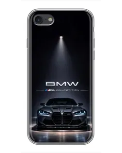 Чехол для iPhone 7 с картинкой «BMW сквозь ночной город»