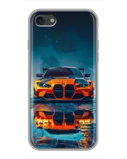 Чехол для iPhone 7 с картинкой «BMW — золотая эмблема»