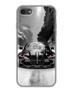Чехол для iPhone 7 с картинкой «BMW — акварельный дрифт»