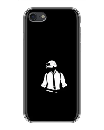 Чехол для iPhone 7 с картинкой «PUBG — белый шлем»
