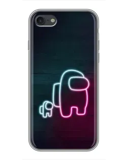 Чехол для iPhone 7 с картинкой «Among Us неон-арт»