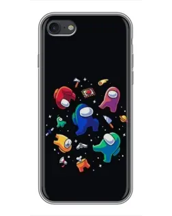 Чехол для iPhone 7 с картинкой «Among Us космос»