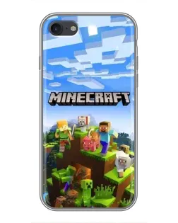Чохол для iPhone 7 з картинкою «Minecraft класичний світ»