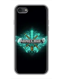 Чохол для iPhone 7 з картинкою «Minecraft Diamond лого»