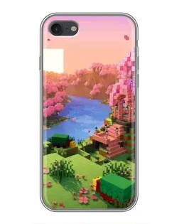 Чохол для iPhone 7 з картинкою «Рожеве дерево Minecraft»