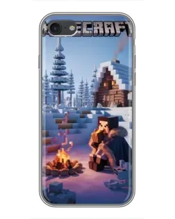Чохол для iPhone 7 з картинкою «Зимовий Minecraft»