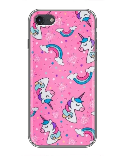 Чехол для iPhone 7 с картинкой «Unicorn паттерн розовый» Чехол для iPhone 7 с картинкой «Unicorn паттерн розовый»