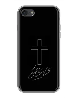 Чехол для iPhone 7 с картинкой «Графический крест Jesus»