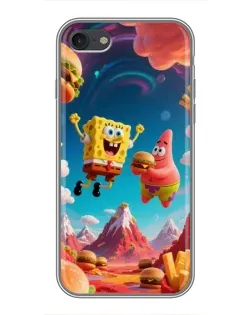 Чехол для iPhone 7 с картинкой «Космический фастфуд»