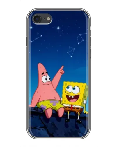 Чехол для iPhone 7 с картинкой «Губка Боб и Патрик ночью» Чехол для iPhone 7 с картинкой «Губка Боб и Патрик ночью»