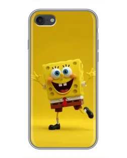 Чехол для iPhone 7 с картинкой «Позитивный Губка Боб»