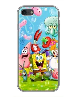 Чехол для iPhone 7 с картинкой «Губка Боб и друзья»