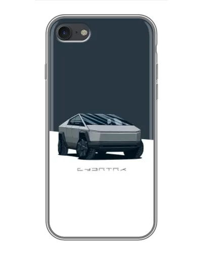Чехол для iPhone 7 с картинкой «Серебристый Cybertruck Tesla»
