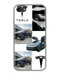Чехол для iPhone 7 с картинкой «Коллаж Cybertruck Tesla»