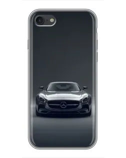 Чехол для iPhone 7 с картинкой «Mercedes на черном»