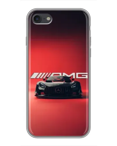 Чехол для iPhone 7 с картинкой «Mercedes AMG — красная линия»
