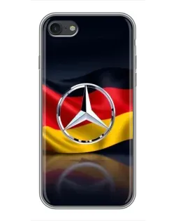 Чехол для iPhone 7 с картинкой «Mercedes — флаг Германии»