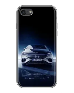 Чехол для iPhone 7 с картинкой «Ночной Mercedes EQ»