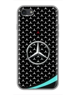 Чехол для iPhone 7 с картинкой «Mercedes — бирюзовый акцент»