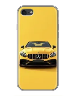 Чехол для iPhone 7 с картинкой «Желтый Mercedes GT»