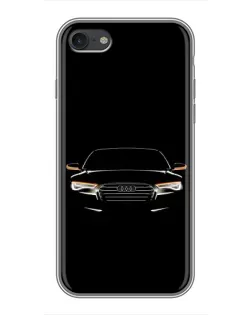 Чехол для iPhone 7 с картинкой «Audi — ночной контур»