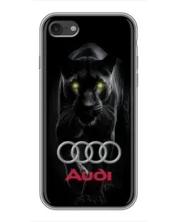 Чехол для iPhone 7 с картинкой «Пантера и Audi»