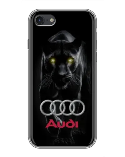 Чехол для iPhone 7 с картинкой «Пантера и Audi»