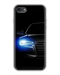 Чехол для iPhone 7 с картинкой «Неоновый взгляд Audi»