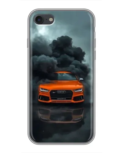 Чехол для iPhone 7 с картинкой «Audi в облаках дыма»