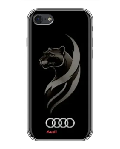 Чехол для iPhone 7 с картинкой «Графика — пантера и Audi»