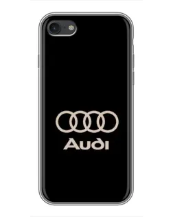 Чехол для iPhone 7 с картинкой «Audi — золотой логотип»