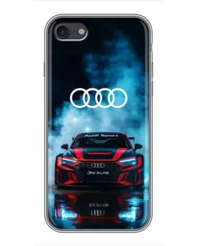 Чехол для iPhone 7 с картинкой «Audi Sport — неон»