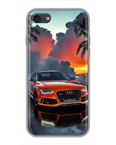Чехол для iPhone 7 с картинкой «Audi — закат»
