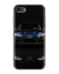 Чехол для iPhone 7 с картинкой «Audi — ночное отражение»