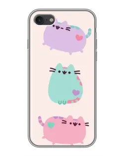 Чехол для iPhone 7 с картинкой «Pusheen трио»