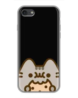 Чехол для iPhone 7 с картинкой «Пушин на черном»