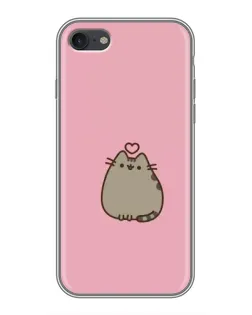 Чехол для iPhone 7 с картинкой «Pusheen сердце»